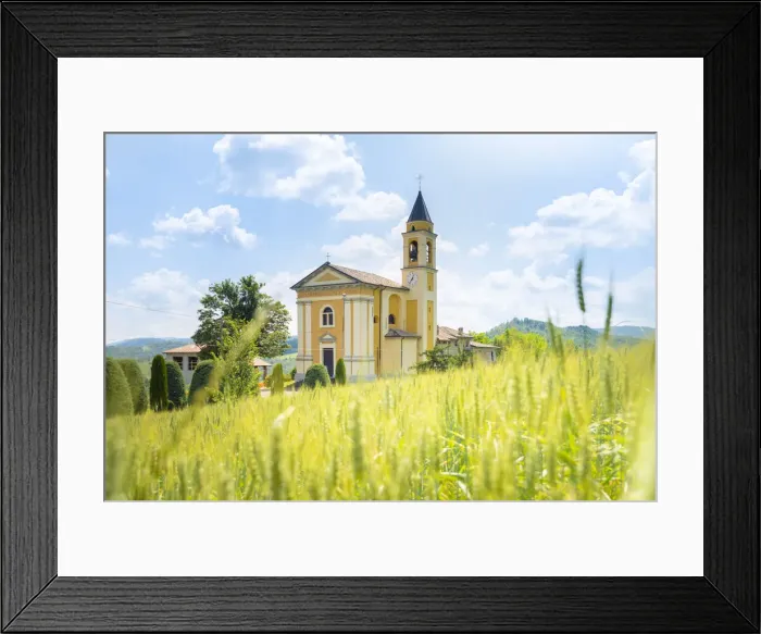 Framed Print : Church of Santi Cosma e Damiano, Oltrepo Pavese, province of Pavia, Apennines, Lombardy