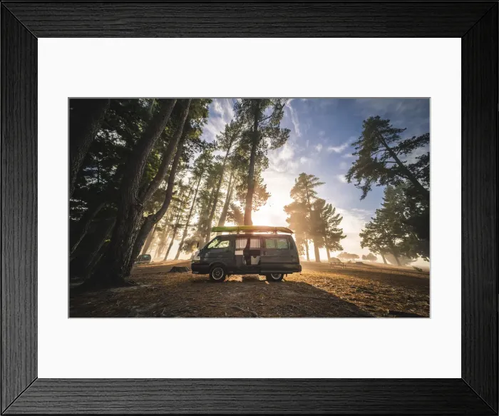 Framed Print : Camper van, Wanaka, Otago Region, South Island, New Zealand Framed Print : Camper van, Wanaka, Otago Region, South Island, New Zealand