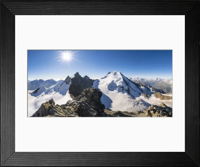 Framed Print : Dom de Mischabel Nord face glacier from Stecknadelhorn peask Framed Print : Dom de Mischabel Nord face glacier from Stecknadelhorn peask