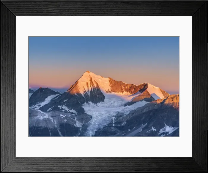 Framed Print : Weisshorn East face at sunrise from Nadelgrat. Zermatt valley, Canton Vallese, Alps Framed Print : Weisshorn East face at sunrise from Nadelgrat. Zermatt valley, Canton Vallese, Alps