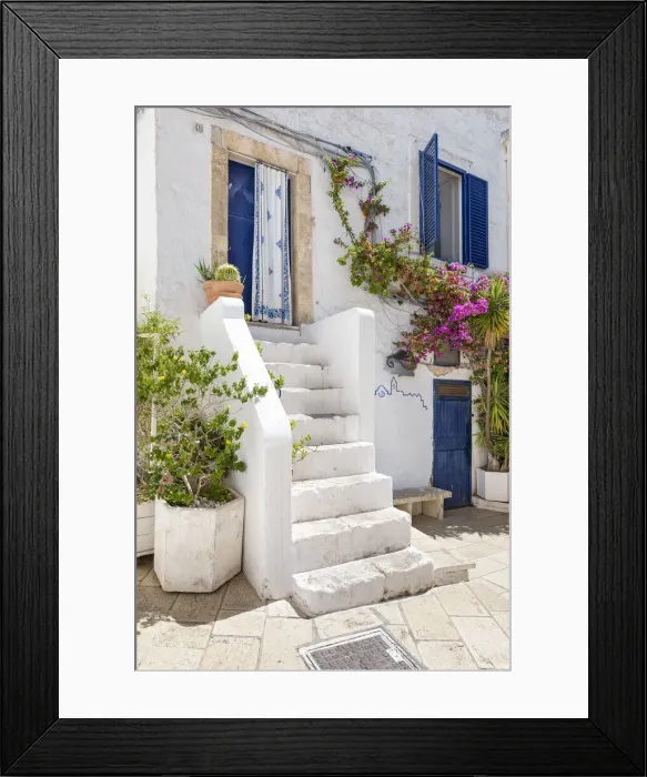 Framed Print : Small street in the white village of Ostuni (province of Brindisi, Salento, Apulia) Framed Print : Small street in the white village of Ostuni (province of Brindisi, Salento, Apulia)
