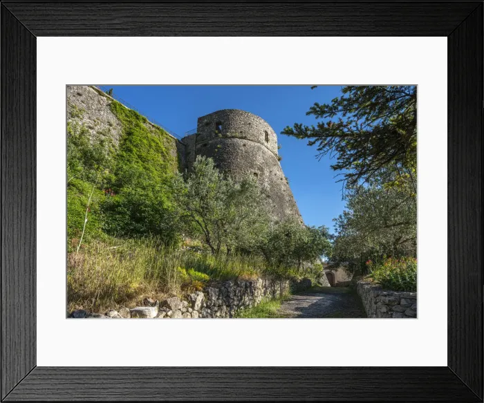 Framed Print : The Cerro al Volturno castle is located on the top of a rock spur