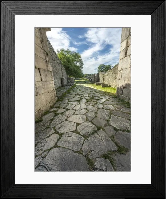 Framed Print : Sepino archaeological park, the ancient decumanus maximus