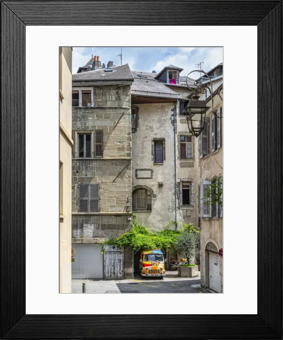 Framed Print : Ancient medieval palaces with private gardens. Chambery, Auvergne-rhone-alpes region Framed Print : Ancient medieval palaces with private gardens. Chambery, Auvergne-rhone-alpes region