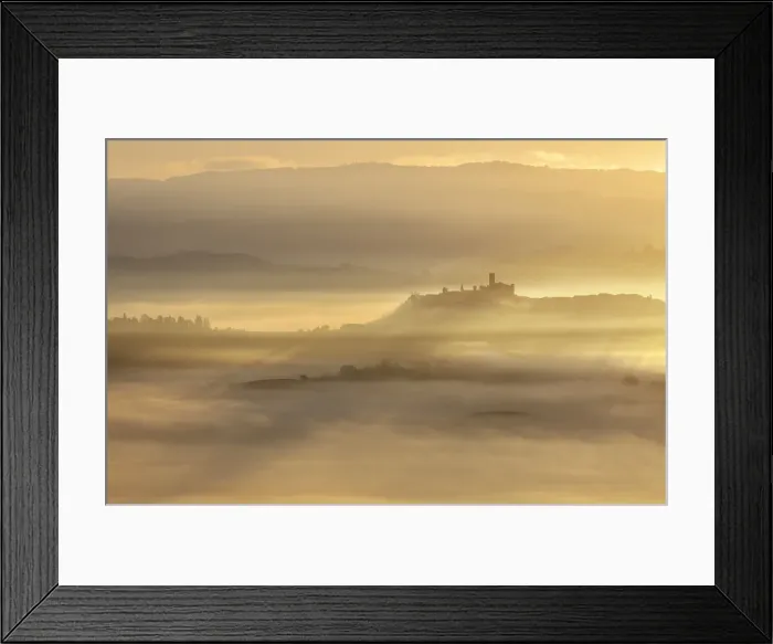 Framed Print : Foggy morning at Castiglione Falletto during autumn at sunrise, Cuneo, Langhe e Roero Framed Print : Foggy morning at Castiglione Falletto during autumn at sunrise, Cuneo, Langhe e Roero