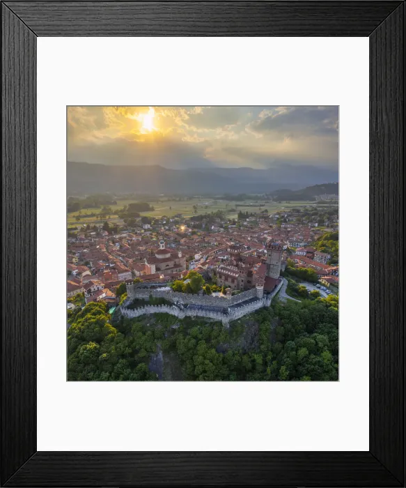 Framed Print : Pavone Castle during sunset, Pavone Canavese, Ivrea, Piedmont, Italy Framed Print : Pavone Castle during sunset, Pavone Canavese, Ivrea, Piedmont, Italy