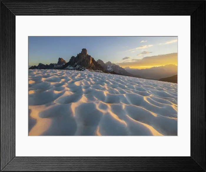 Framed Print : Passo Giau at sunrise with snow, Belluno, San Vito di Cadore, Ampezzo Dolomites, Veneto Framed Print : Passo Giau at sunrise with snow, Belluno, San Vito di Cadore, Ampezzo Dolomites, Veneto