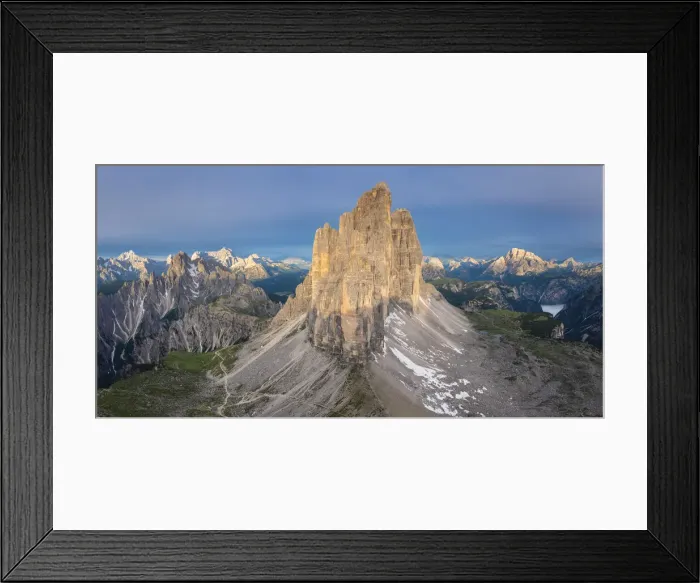 Framed Print : Tre Cime di Lavaredo at sunrise. Misurina, Auronzo di Cadore, province of Belluno, Veneto Framed Print : Tre Cime di Lavaredo at sunrise. Misurina, Auronzo di Cadore, province of Belluno, Veneto