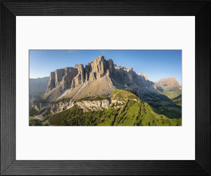 Framed Print : Gardena Pass at sunrise. Dolomites, South Tyrol, Bolzano district, Italy Framed Print : Gardena Pass at sunrise. Dolomites, South Tyrol, Bolzano district, Italy