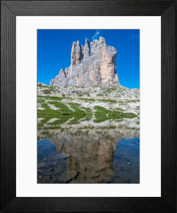 Framed Print : Tre Cime di Lavaredo mirrored, Auronzo, Cadore, Dolomites, Veneto, Italy, Europe Framed Print : Tre Cime di Lavaredo mirrored, Auronzo, Cadore, Dolomites, Veneto, Italy, Europe