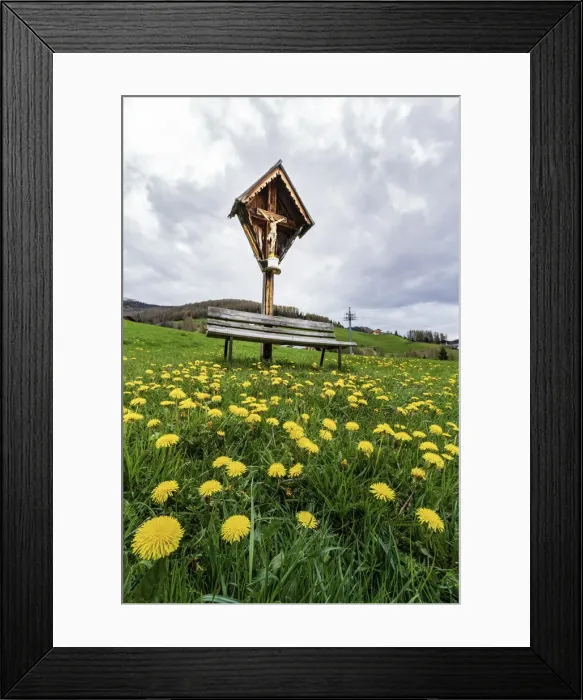 Framed Print : Italy, Dolomites: wildflowers flowering on the feet of the Faith Framed Print : Italy, Dolomites: wildflowers flowering on the feet of the Faith