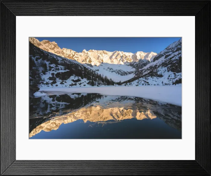 Framed Print : Alpine lakes at thaw in winter season, Brescia province in Lombardy district, Italy Framed Print : Alpine lakes at thaw in winter season, Brescia province in Lombardy district, Italy
