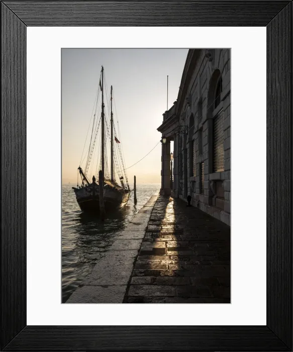 Framed Print : Trabaccolo Nuovo Trionfo, historic boat. Punta della Dogana, Venice, Veneto, Italy Framed Print : Trabaccolo Nuovo Trionfo, historic boat. Punta della Dogana, Venice, Veneto, Italy