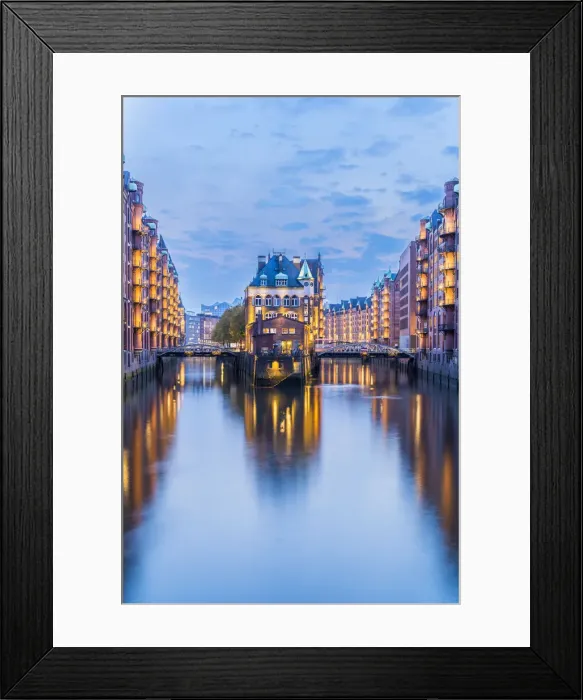 Framed Print : Warehouses of Speicherstadt (UNESCO World Heritage Site), Hamburg, Germany Framed Print : Warehouses of Speicherstadt (UNESCO World Heritage Site), Hamburg, Germany