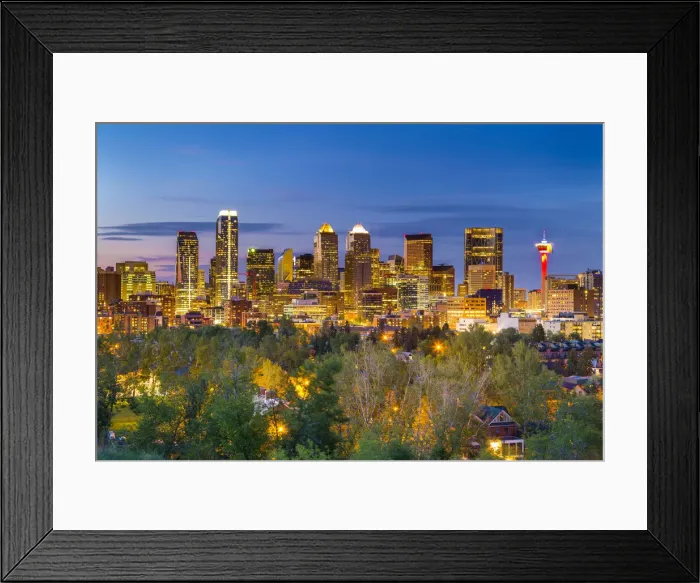 Framed Print : The skyline of Calgary, Alberta, Canada Framed Print : The skyline of Calgary, Alberta, Canada