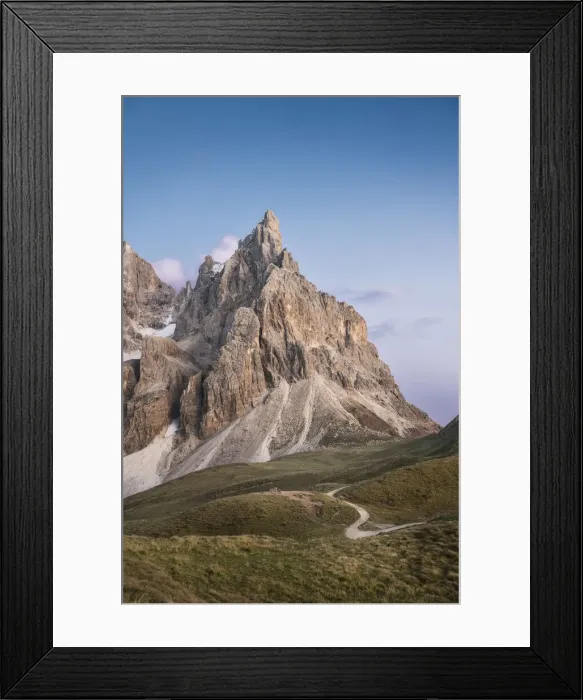 Framed Print : Cimon della Pala Mountain in Pale di San Martino Mountains Group