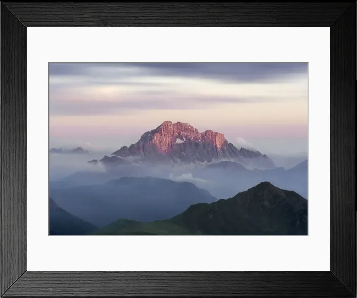 Framed Print : Sunset in Monte Civetta, part of Dolomiti of Zoldo, Unesco Heritage Framed Print : Sunset in Monte Civetta, part of Dolomiti of Zoldo, Unesco Heritage