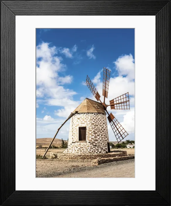 Framed Print : Old windmill made of stone and wood, Tefia, Fuerteventura, Canary Islands, Spain Framed Print : Old windmill made of stone and wood, Tefia, Fuerteventura, Canary Islands, Spain