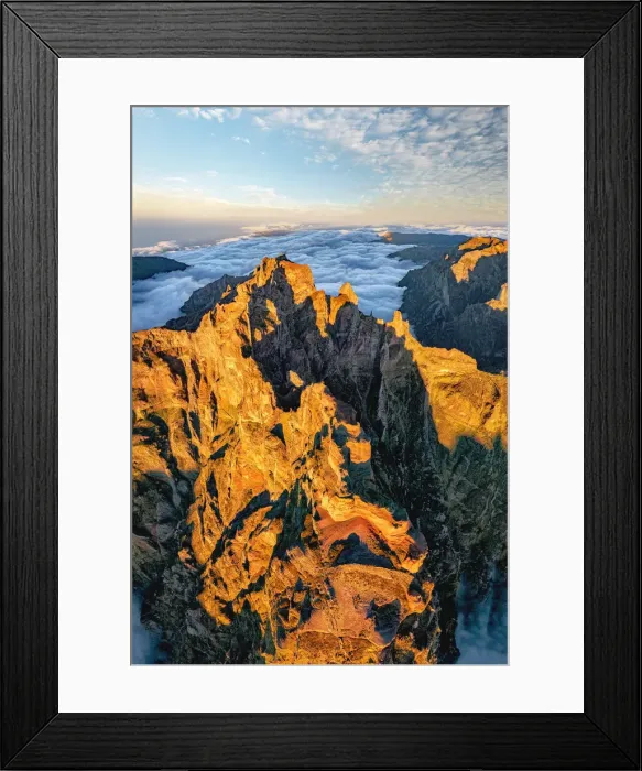 Framed Print : Pico das Torres and Pico do Arieiro at sunset, Madeira island, Portugal Framed Print : Pico das Torres and Pico do Arieiro at sunset, Madeira island, Portugal