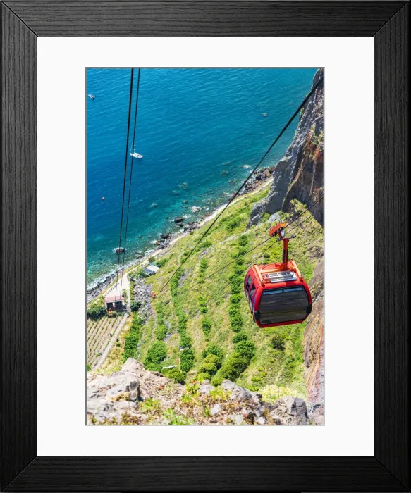 Framed Print : Cable car Teleferico Do Rancho, Camara de Lobos, Madeira island, Portugal Framed Print : Cable car Teleferico Do Rancho, Camara de Lobos, Madeira island, Portugal