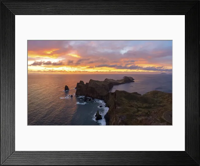 Framed Print : Sunrise from Ponta Do Rosto viewpoint, Sao Lourenco Peninsula, Canical, Madeira island Framed Print : Sunrise from Ponta Do Rosto viewpoint, Sao Lourenco Peninsula, Canical, Madeira island