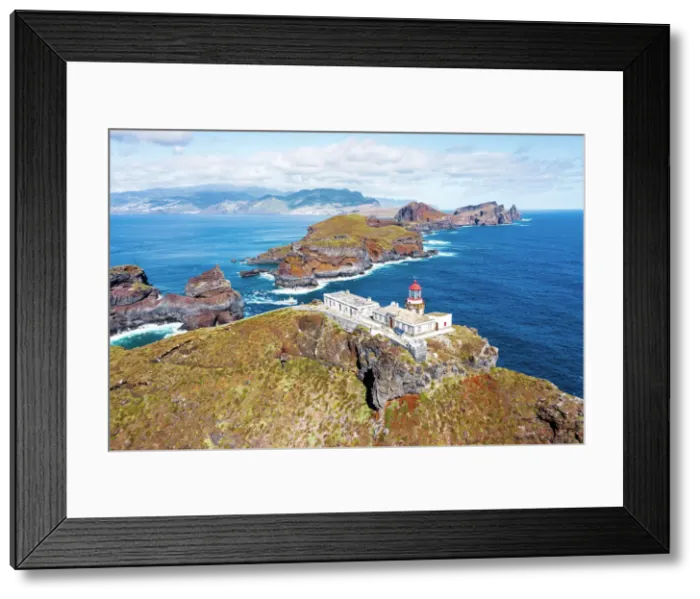 Framed Print : Old lighthouse on top of extinct volcano, Sao Lourenco Peninsula, Canical, Madeira island Framed Print : Old lighthouse on top of extinct volcano, Sao Lourenco Peninsula, Canical, Madeira island