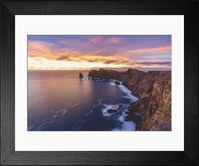 Framed Print : Vew from cliffs at Ponta Do Rosto viewpoint, Sao Lourenco Peninsula, Canical Framed Print : Vew from cliffs at Ponta Do Rosto viewpoint, Sao Lourenco Peninsula, Canical