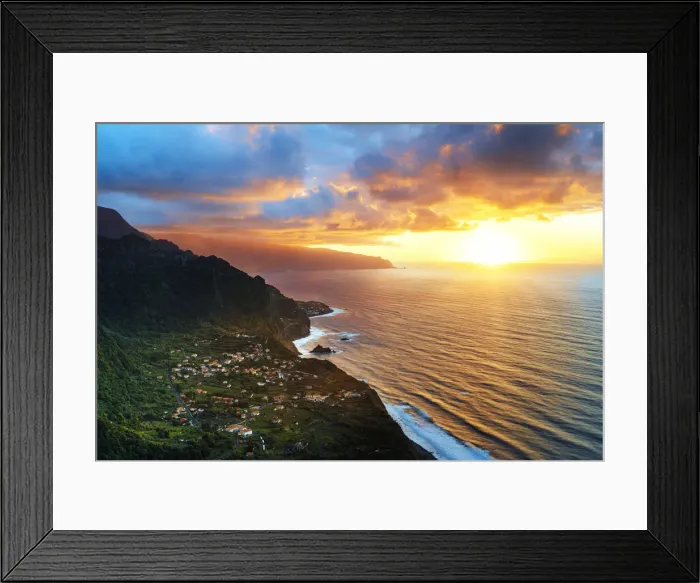 Framed Print : Arco de Sao Jorge and Ponta Delgada at sunset, north coast of Madeira island, Portugal Framed Print : Arco de Sao Jorge and Ponta Delgada at sunset, north coast of Madeira island, Portugal