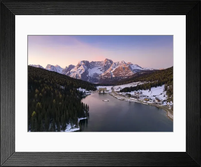 Framed Print : lake Misurina and Sorapiss at dawn in autumn, Dolomites, Auronzo di Cadore Framed Print : lake Misurina and Sorapiss at dawn in autumn, Dolomites, Auronzo di Cadore
