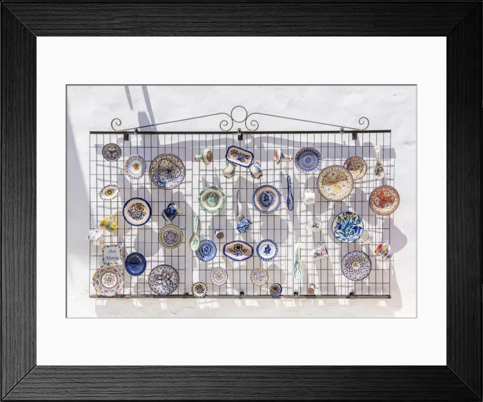 Framed Print : Handmade ceramics crafts souvenirs in Betancuria, Fuerteventura, Canary Islands, Spain
