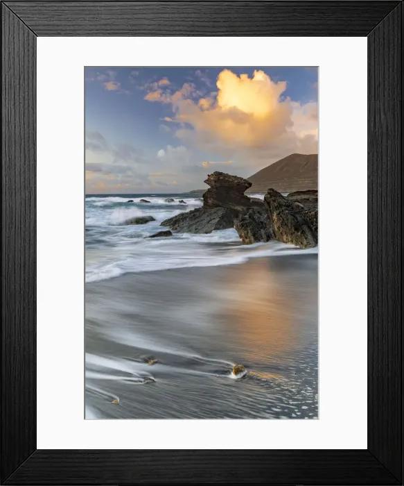 Framed Print : Sunset clouds over the rough sea at Playa de la Solapa beach, Pajara, Fuerteventura Framed Print : Sunset clouds over the rough sea at Playa de la Solapa beach, Pajara, Fuerteventura