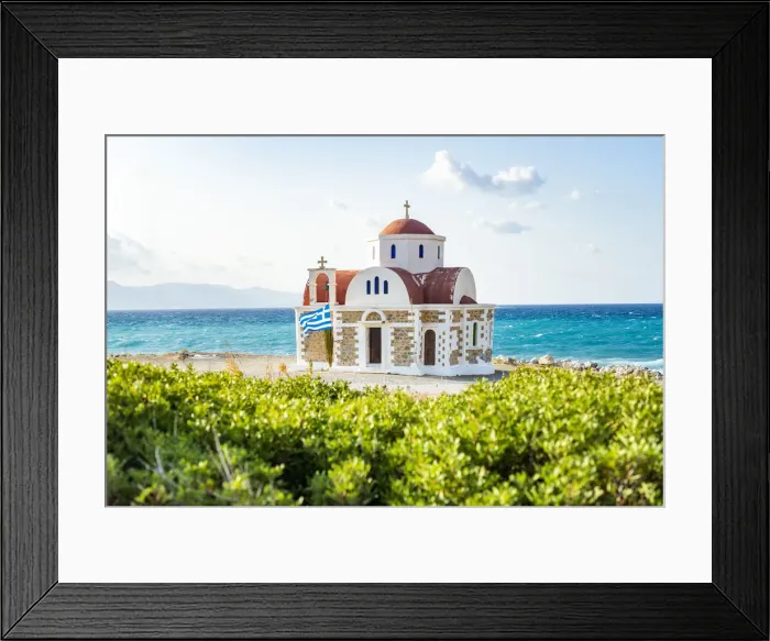 Framed Print : Sunset over the church of Agia Fotini, Pachia Ammos, Crete, Greece Framed Print : Sunset over the church of Agia Fotini, Pachia Ammos, Crete, Greece