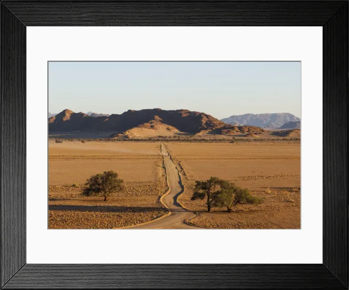 Framed Print : Lonely road to the Savannah; Damarland; Namibia; Southern Africa Framed Print : Lonely road to the Savannah; Damarland; Namibia; Southern Africa