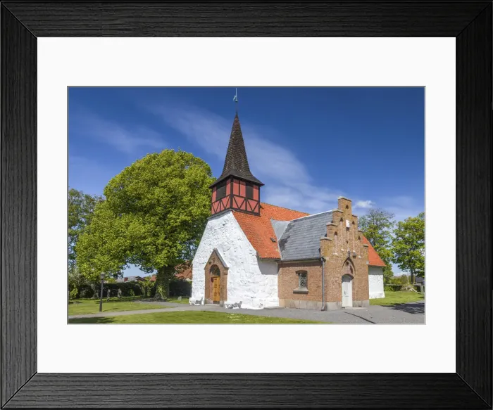 Framed Print : Hasle Church in west Bornholm, Denmark Framed Print : Hasle Church in west Bornholm, Denmark