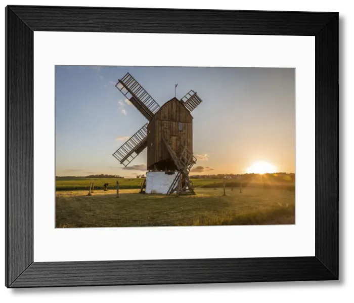Framed Print : Old windmill in Melsted on Bornholm, Denmark Framed Print : Old windmill in Melsted on Bornholm, Denmark
