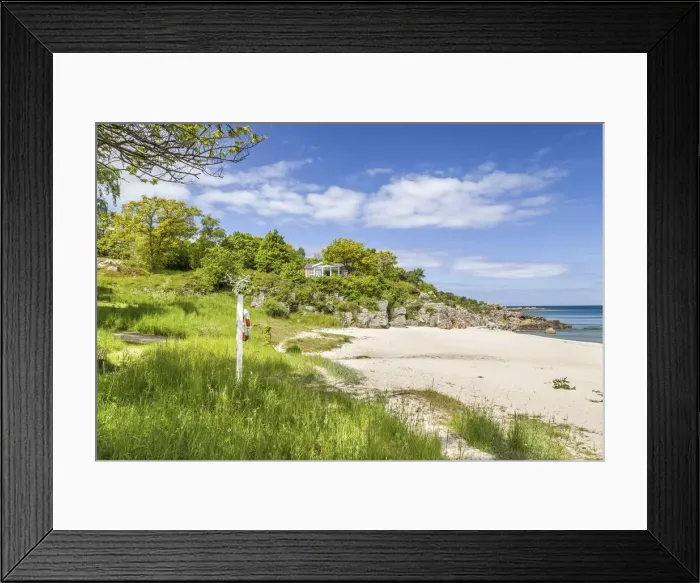 Framed Print : Small bay at Listed on Bornholm, Denmark Framed Print : Small bay at Listed on Bornholm, Denmark