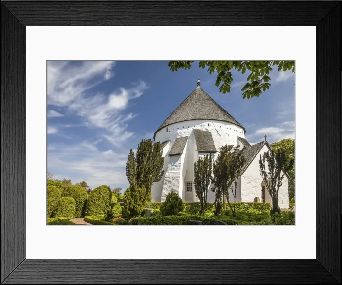 Framed Print : Osterlars Kirke church on Bornholm, Denmark Framed Print : Osterlars Kirke church on Bornholm, Denmark