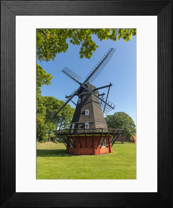 Framed Print : Windmill, Kastellet, Copenhagen, Denmark