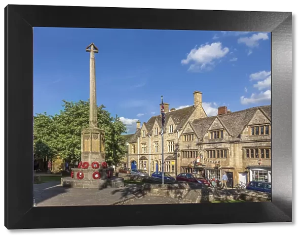 In the center of Chipping Campden, Cotswolds, Gloucestershire, England