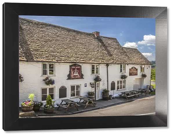 The Old Crown Inn in Uley, Cotswolds, Gloucestershire, England