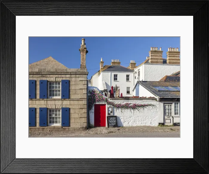 Framed Print : Shore road in Marazion, Cornwall, England Framed Print : Shore road in Marazion, Cornwall, England
