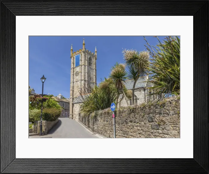 Framed Print : St Ia`s Church, St. Ives, Cornwall, England