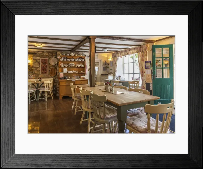 Framed Print : Traditional Cafe in Abbotsbury, Dorset, England Framed Print : Traditional Cafe in Abbotsbury, Dorset, England