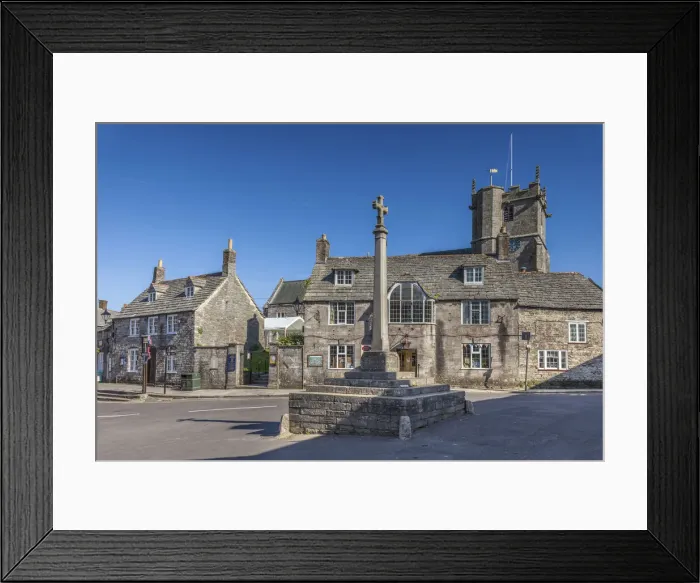 Framed Print : Market Place at Corfe Castle, Dorset, England