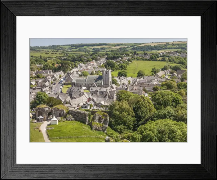 Framed Print : The village of Corfe Castle, Dorset, England Framed Print : The village of Corfe Castle, Dorset, England