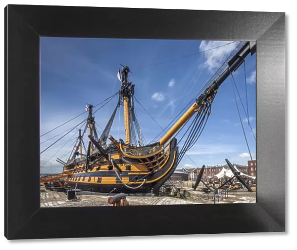 HMS Victory in Portsmouth Harbor, Hampshire, England
