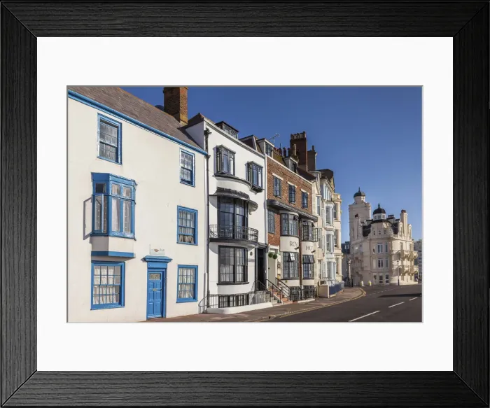 Framed Print : Historic hotels on the waterfront in Eastbourne, East Sussex, England Framed Print : Historic hotels on the waterfront in Eastbourne, East Sussex, England