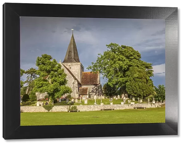 St Andrew village church in Alfriston, East Sussex, England