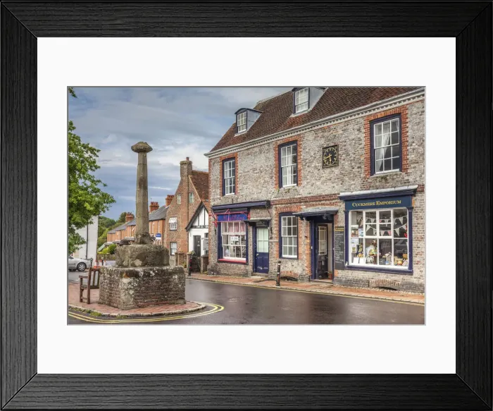 Framed Print : Market Place in Alfriston, East Sussex, England Framed Print : Market Place in Alfriston, East Sussex, England