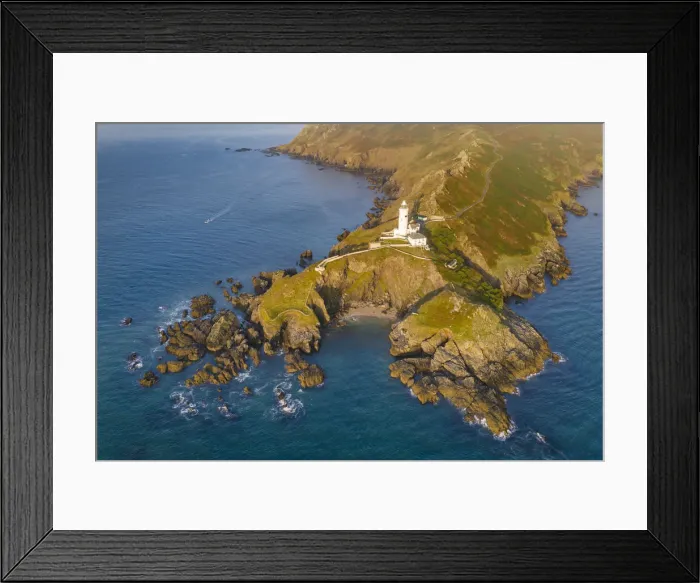 Framed Print : Aerial view of Start Point and lighthouse, South Hams, Devon, England Framed Print : Aerial view of Start Point and lighthouse, South Hams, Devon, England